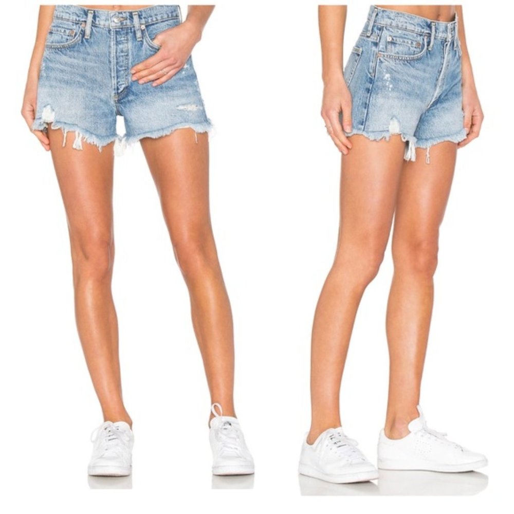 Agolde Parker Vintage Distressed Cut Off Jean Shorts Size 27